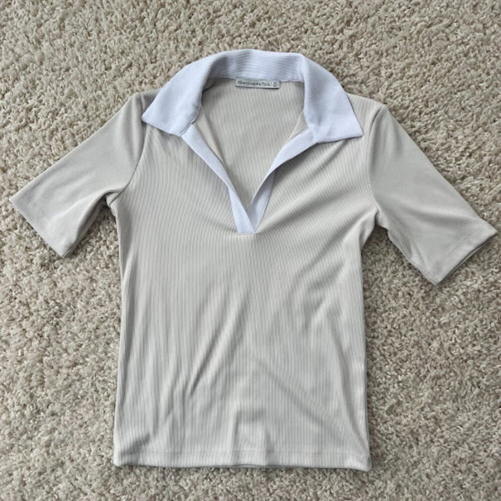 Abercrombie ribbed polo golf/tennis